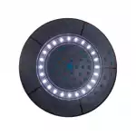 Душ верхний круглый с подсветкой 240 мм черный пластик (0911025002)