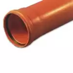 Труба д=110(3,2) х 1000 мм рыжая НПВХ SN4