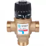 Клапан смесительный термостат. 3/4 НР для систем отопл. и ГВС 35-60°С (SVM-0120-166020) STOUT