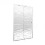 Дверь душевая "Слайд" 100х185, белый, полосы (Тритон)