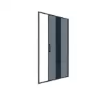 Дверь душевая 110х200, черный, тонированное стекло AB64В110