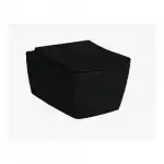 Унитаз подвесной Metropole Rim-Ex безободковый сид.микролифт,черный (7672В083-0101+122-083-009)Vitra