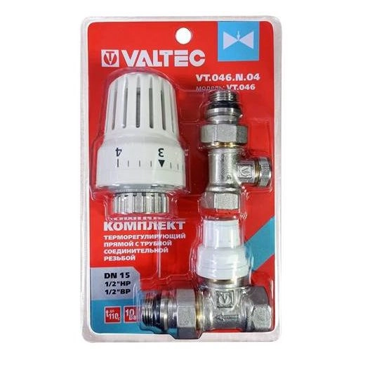 Комплект терморегулирующего оборудования для радиатора угловой 1/2" ( VT.045.N) VALTEС