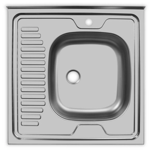 Мойка нерж.сталь  600 х600 накладная прав Стандарт STD 600.600-5C 