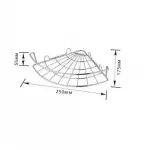 Полка одинарная угловая 250х175х55 (Е-101) 