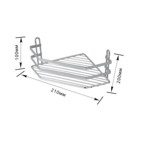 Полка одинарная угловая 210х200х100 (ЕК-001) 