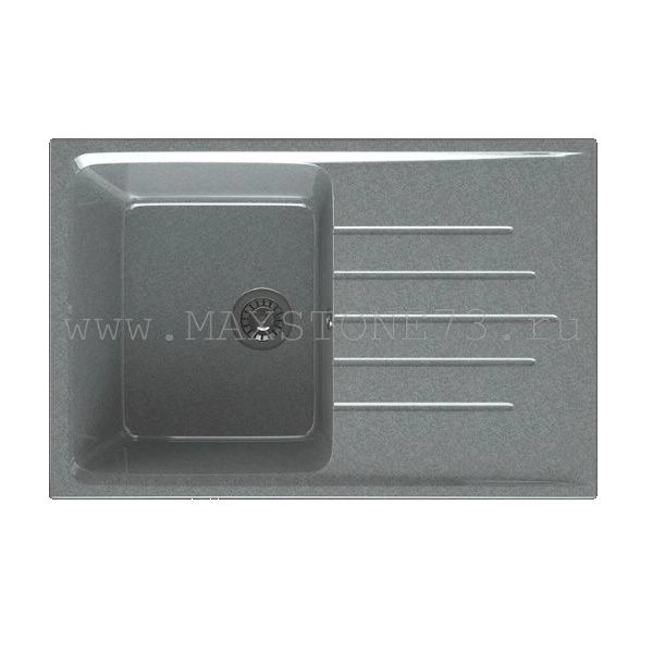 Мойка иск.камень 750 х495 темно-серый, без сифона МS-7