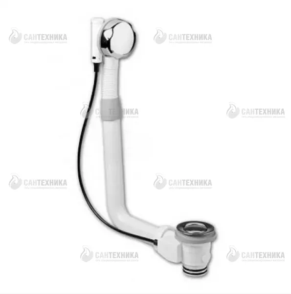 Сифон полуавтомат плоский 600мм металл CK60PF (Тритон)