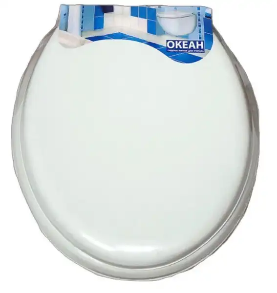 Сиденье для унитаза мягкое, белое ОКЕАН/Vanna Lux