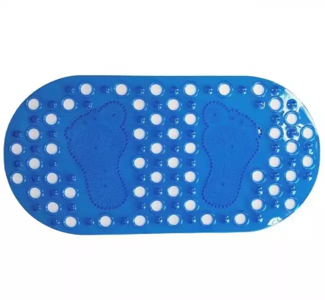 Коврик для ванной 660х330 синий противоскользящий (ЦБ-00-681) Массажный