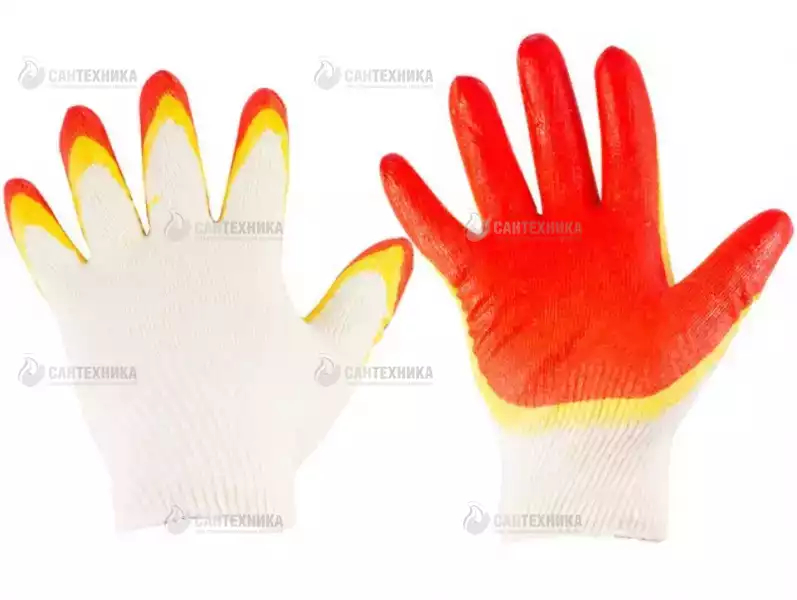 Перчатки трикотажные, двойное латексное покрытие (24-2-005) Ремоколор