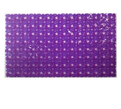 Коврик для ванной 670х380 сиреневый противоскользяший (ЦБ-00-659) Мозайка 