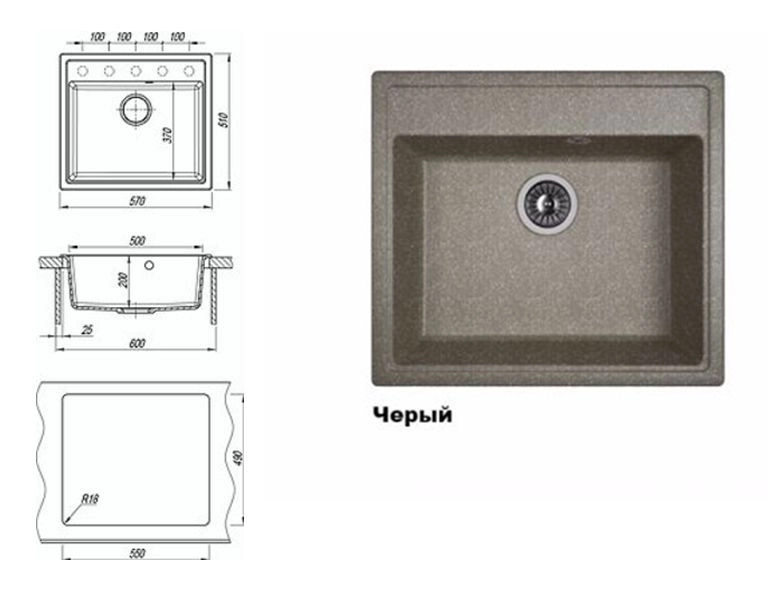 мойка кухонная zett lab 161/q8. кухонная мойка gran-stone gs-19/310 79.