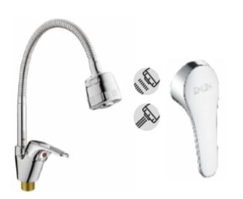 Смеситель для кухни однорычажный, гибкий излив (D150302-T) л/г D-Lin