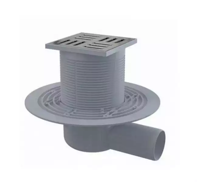 Трап д= 50 горизонтальный пласт, решетка нерж 105х105 (APV1321) Alcaplast 