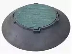 Люк с конусом полимерный 1000х150 мм черный/зеленый (01525)