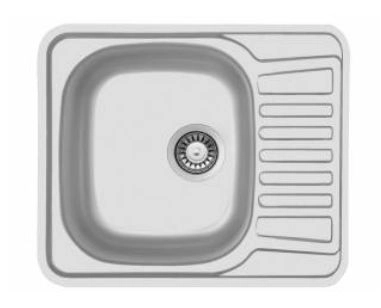 Мойка нерж.сталь 580 х480 врезная лев LINE Комфорт COL580.480 -GT6K 2L