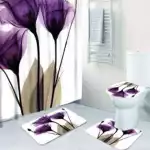 Коврик для ванной 470х750  Цветы  (ВТ1651-МАТ)