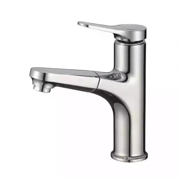 Смеситель для умывальника однорычажный, вытяжной излив (D158367) л/г D-Lin