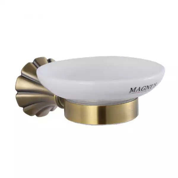 Мыльница керамическая с креплением к стене под БРОНЗУ (95004) Magnus