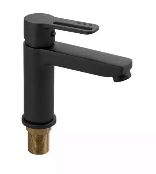 Смеситель для умывальника однорычажный, литой излив, графит (8930) CONSUL