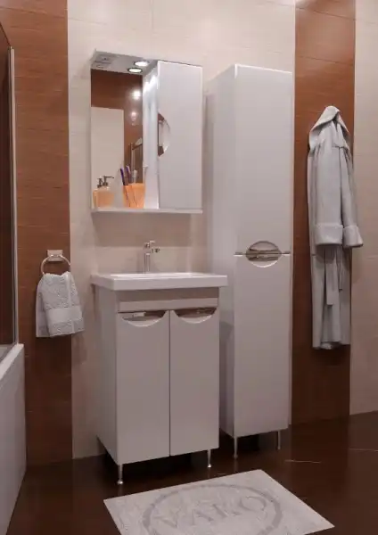 Шкаф зеркальный 550мм с/о Ника прав