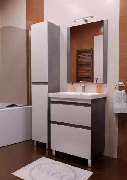 Зеркало 600мм Кармен слейт + светильник