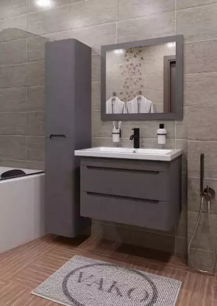 Пенал 300мм Техно, бетон темный