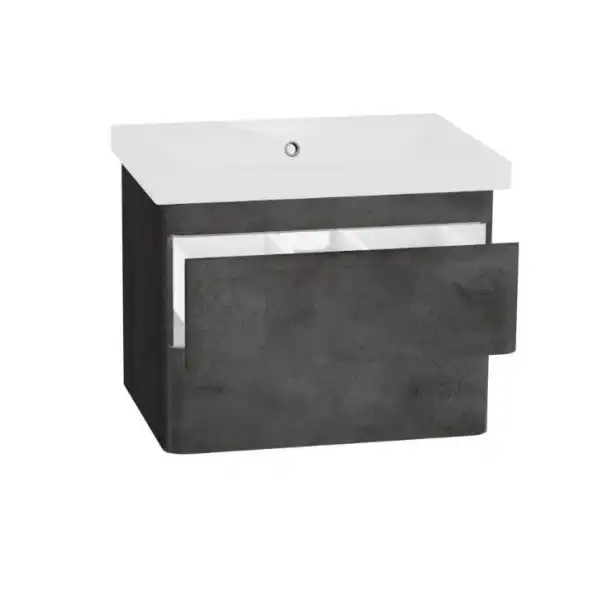Тумба с/у 600мм Техно (ум.СОМО) бетон темный, подвесная