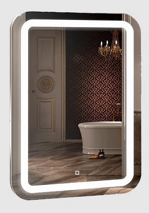 Зеркало 550х800 МАЛЬТА-3 (подогрев,часы, подсветка, сенсорный выключатель) (СЗ)