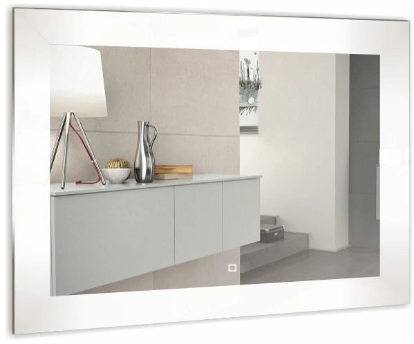 Зеркало 800х600 НОРМА (подогрев,часы, подсветка, сенсорный выключатель) (СЗ)