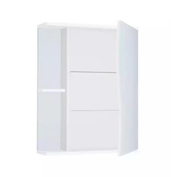 Шкаф зеркальный 550мм Волна прав