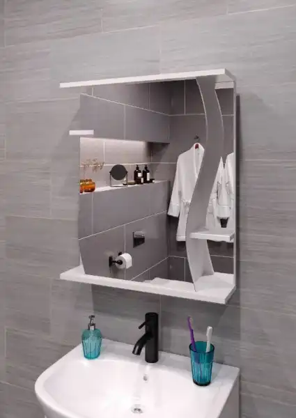 Шкаф зеркальный 550мм Лилия прав