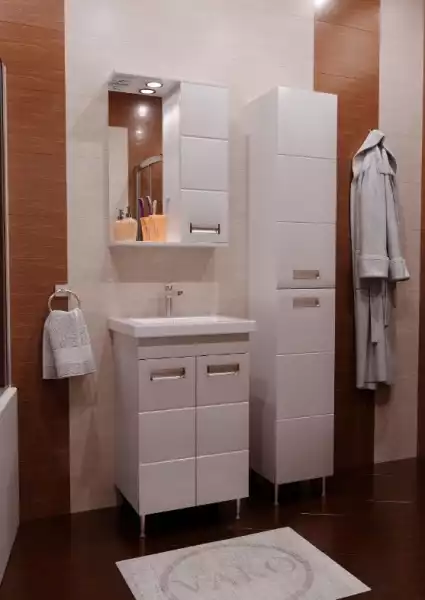 Шкаф зеркальный 500мм с/о Флора прав