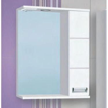 Шкаф зеркальный 600мм с/о Флора прав