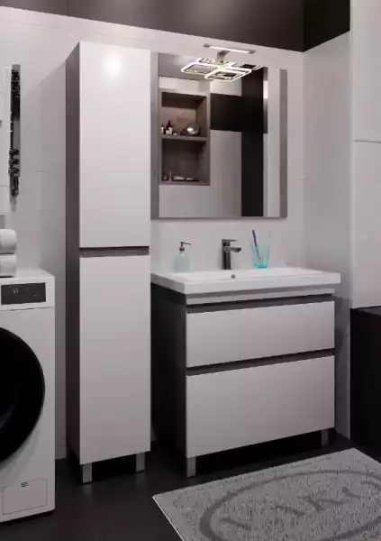 Тумба с/у 800мм Кармен (ум.СОМО) слейт 2 ящика