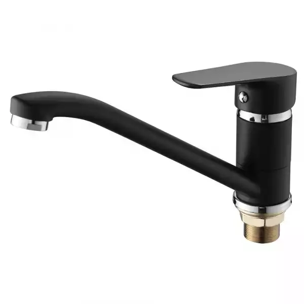 Смеситель для кухни однорычажный черный (А5403-А) с/г Ammore(D-Lin)