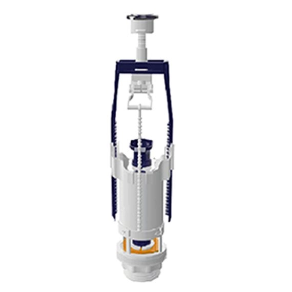 Сливной механизм для бачка, кнопка хром (4802/SA480-2) Nova/ZEGOR