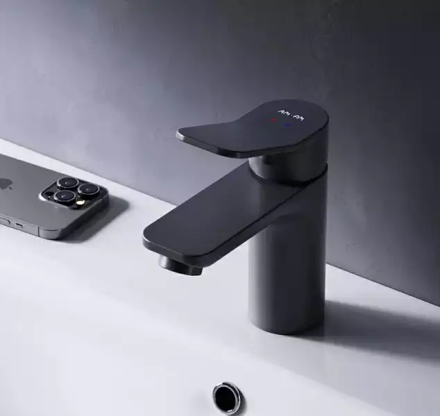 Смеситель для умывальника однорычажный, X-Joy, черный (F85A02122) AM.PM