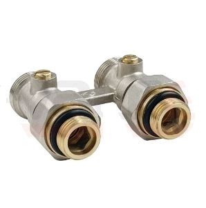 Узел нижнего подключения радиатора прямой 3/4 (с компл. адаптеров) 345.01.034 VF