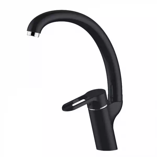 Смеситель для кухни однорычажный, высокий излив, Future (FT 519 Black) VODA