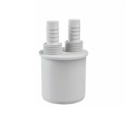 Переходник c 2-мя штуцерами для подключения и промывки фильтров d40