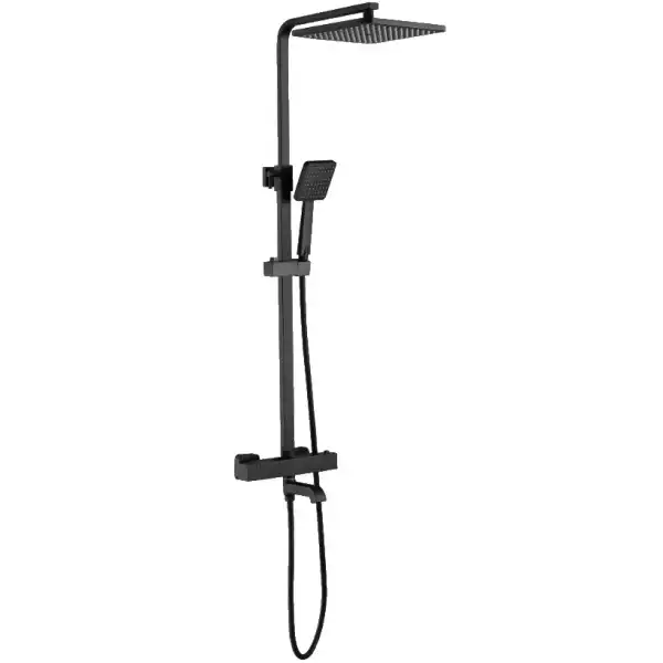 Смеситель для душа, с жесткой стойкой, с термостатом Singapore black (STT5054 BL) ESKO
