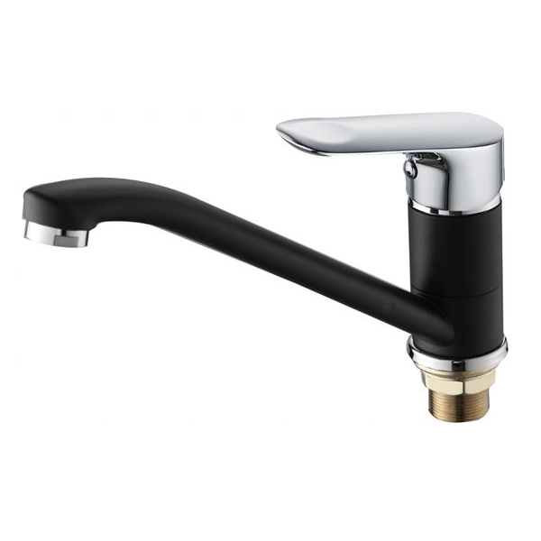 Смеситель для кухни однорычажный, черный/хром (А5408-A) с/г Ammore(D-Lin)
