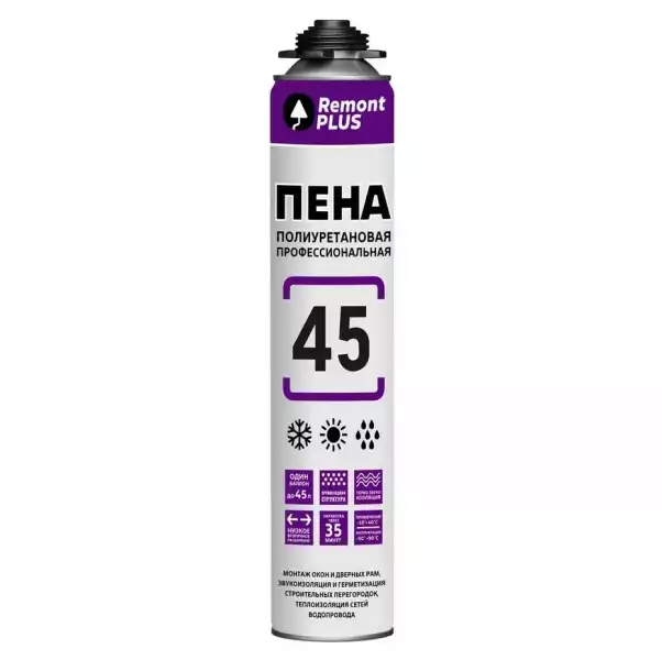 Пена монтажная MasterTeks REMONT PLUS 45 PRO всесезонная 720гр (9413070)