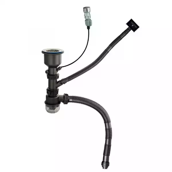 Сифон для мойки 3 1/2, с переливом и автоматическим клапаном (8741) FABIA PROFI