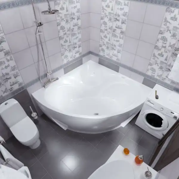 Ванна 1600х1600 САБИНА на каркасе с сифоном, без экрана (Тритон)