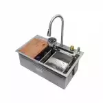 Мойка нерж.сталь 750х450 врезная ARFEKA ECO AR сатин, MaxStone