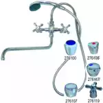 Смеситель для ванны 2мах. излив 33см, ЗП Мария, керамика (276117с)