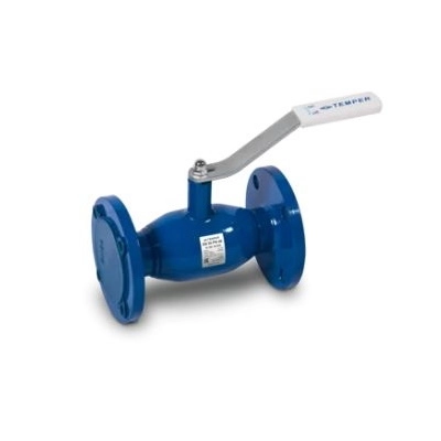 Кран шар д=100, Ру16 фланцевый, полнопроходной (29320100) TEMPER